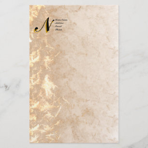 Vintage Marcular Monogram Initial Stationery Brevpapper