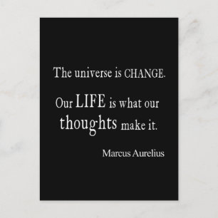 Vintage Marcus Aurelius Universe Change Life Citat Vykort