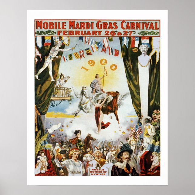 Vintage Mardi Gras Poster (Framsidan)