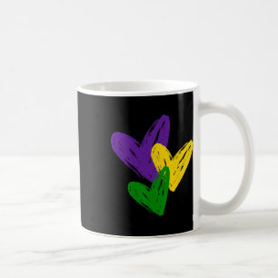 Vintage Mardi Gras söta hjärtan rolig kärlek kvinn Kaffemugg