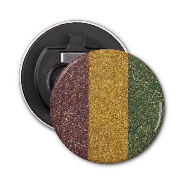 Vintage Mardi Gras striped Flasköppnare (Framsidan)