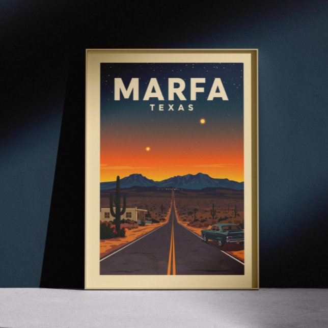 Vintage Marfa Texas Poster (Skapare uppladdad)