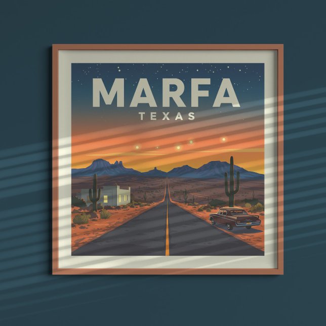 Vintage Marfa Texas Poster (Skapare uppladdad)