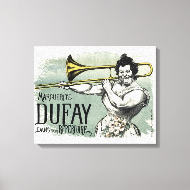 Vintage Marguerite Dufay Trombone Canvastryck (Framsida)