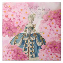 Vintage Marie Antoinette Ceramic Tile Kakelplatta