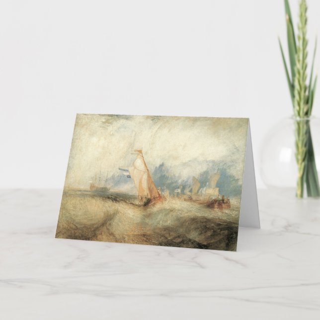 Vintage marin landskapsbild av Joseph Turner Kort (Framsida)