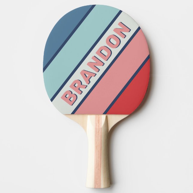 Vintage Marinblå Tjockrandig Pingisracket (Framsidan)