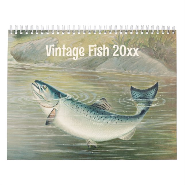 Vintage Marine Life Fish, Oceans and Rivers Kalender (Omslag)