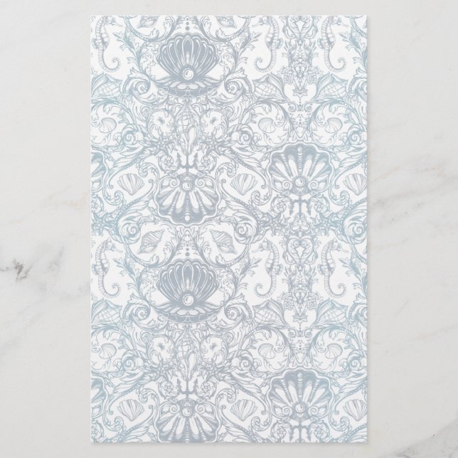 Vintage Marine Mönster Brevpapper (Framsida)