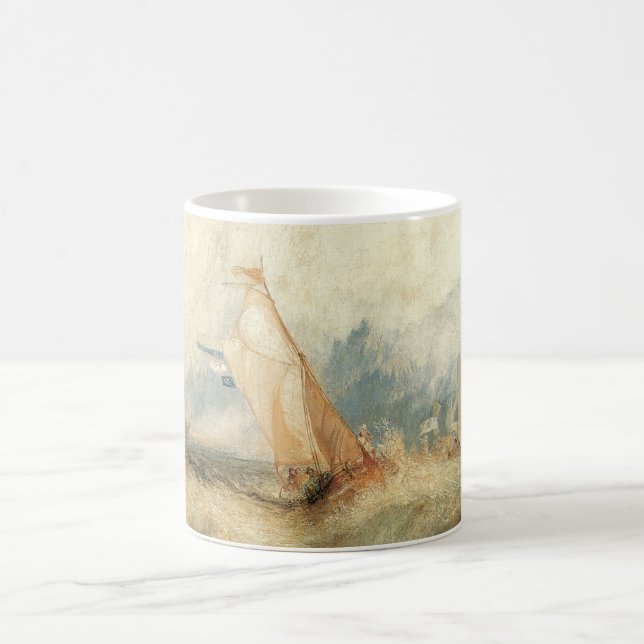 Vintage Maritime Frakt Sjölandskap av Joseph Turne Kaffemugg (Center)