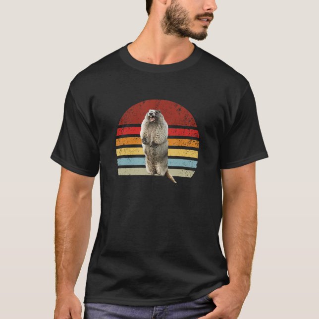 Vintage Marmot Meme Boy Joke T Shirt (Framsida)