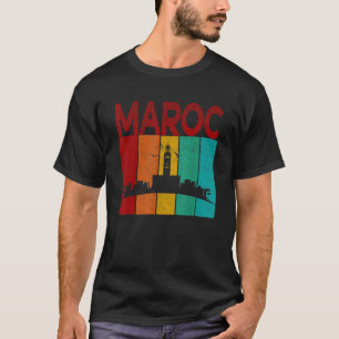 Vintage Marocko I Kärlek Marocko Marocko Karta Mar T Shirt