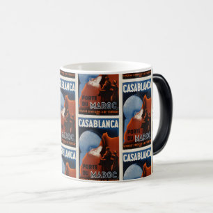 Vintage Marocko Travel Art Casablanca Magisk Mugg