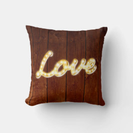 Vintage Marquee Ljus Kärlek Cushion - ladugård Kudde