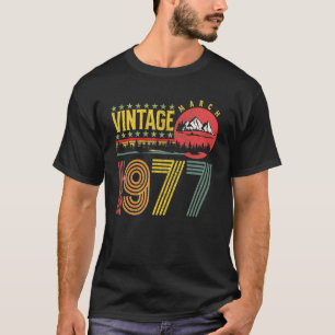 Vintage mars 1977 45 år gammal födelsedag t shirt