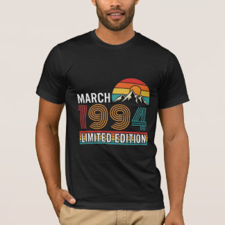 Vintage Mars 1994 Begränsad Upplaga Retro Solnedgå T Shirt