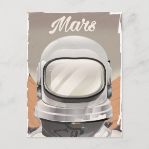 Vintage Mars Astronaut Vykort
