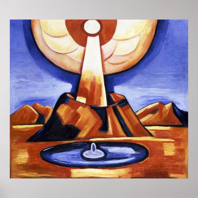 Vintage Marsden Hartley Yliaster Abstrakt Konst Poster (Framsidan)