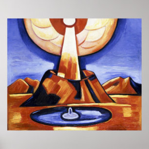 Vintage Marsden Hartley Yliaster Abstrakt Konst Poster