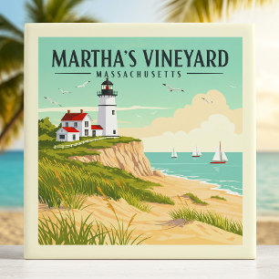 Vintage Martha's Vineyard Massachusetts Kakelplatta