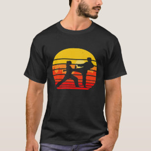 Vintage Martial Arts Fighter Couple Warrior Retro T Shirt