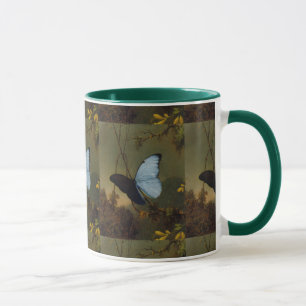 Vintage Martin Johnson Heade Blue Morpho Butterfly Mugg