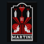 Vintage Martini Art Deco Fototryck<br><div class="desc">Vintage Martini Art Deco. © Copyright HGIFY | Endast HGI-aktier. Alla Höger reserverade. Original Professionell Art Work. Underbar som murdeka,  pub-dekoration eller som gåva.</div>