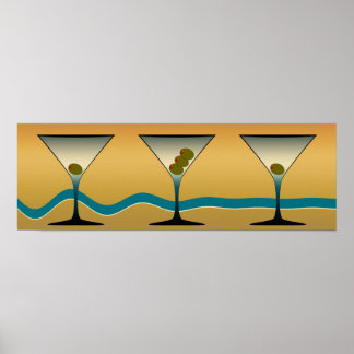 Vintage Martini Art Poster
