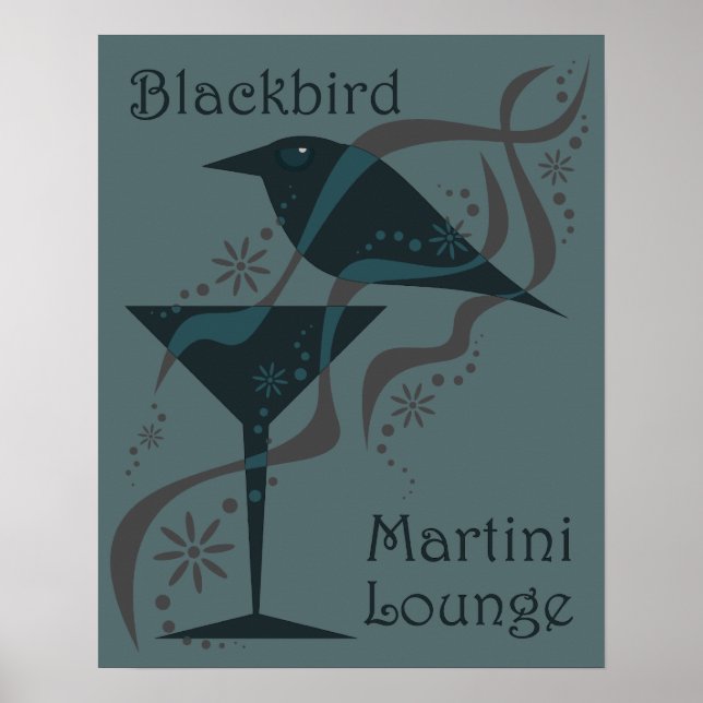 Vintage Martini Lounge Poster (Framsidan)
