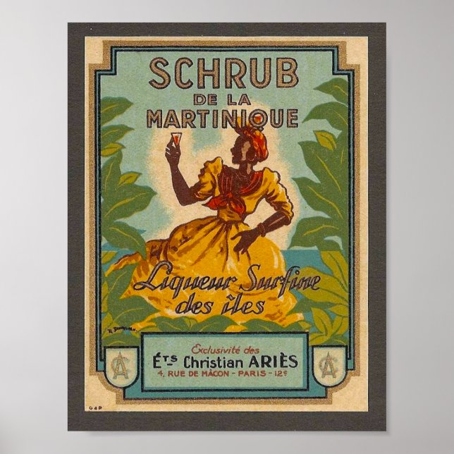 Vintage Martinique Travel Poster (Framsidan)