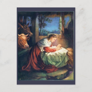 Vintage Mary och Baby Jesus Vykort