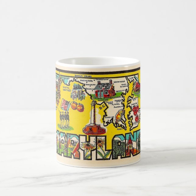 Vintage Maryland-dekal mugg (Center)