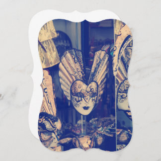 Vintage maskeradmask från Venedig - inbjudan