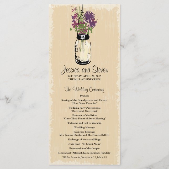 Vintage Mason Burk och Wildblomprogrammet Program (Framsida)