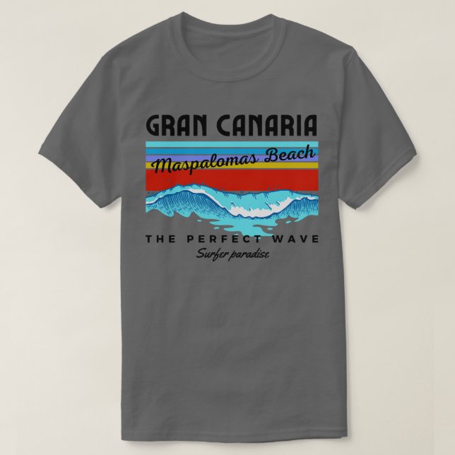 Vintage Maspalomas Beach Gran Canaria Spanien T Shirt (Design framsida)