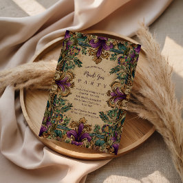 Vintage Masquerade Mardi Gras Elegance Inbjudningar