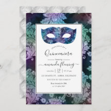 Vintage Masquuppad Damask Quinceañera