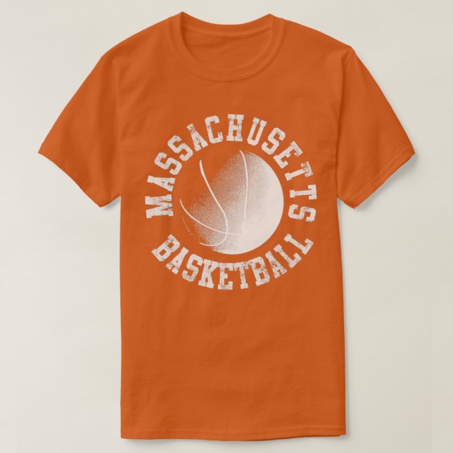 Vintage Massachusetts Basketball T Shirt (Design framsida)