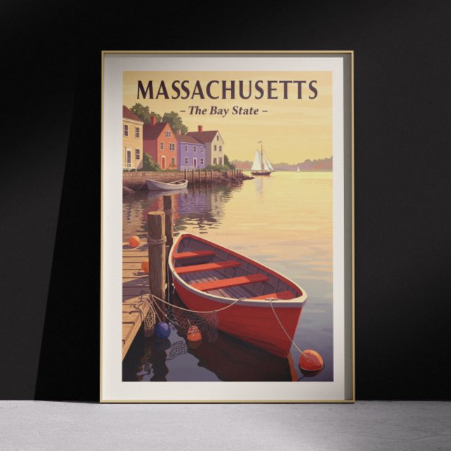 Vintage Massachusetts Poster (Skapare uppladdad)