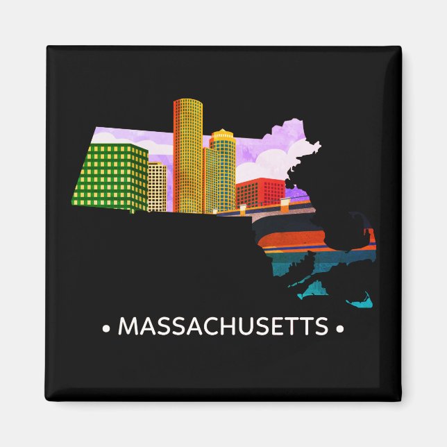 Vintage Massachusetts State Magnet (Framsidan)