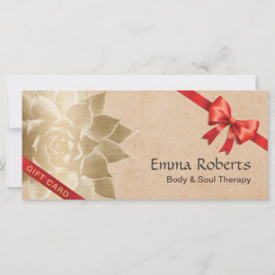 Vintage Massage Therapy Lotus Gift-certifikat