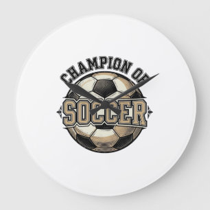 Vintage Mästare av Fotbollströja Design_1 Stor Klocka