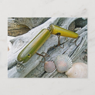 Vintage Masterlure Joved Eel Saltwater Plug Vykort
