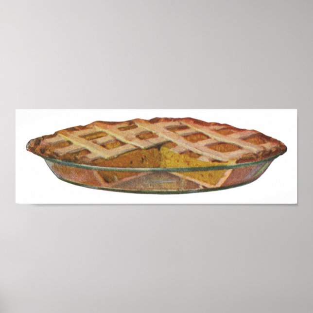 Vintage Mat, Dessert, Thanksgiving Pumpkin Paj Poster (Framsidan)