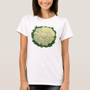 Vintage mat grönsaker grönsaker blomkål tee