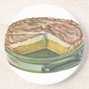 Vintage mat, lemon meringue paj dessert underlägg