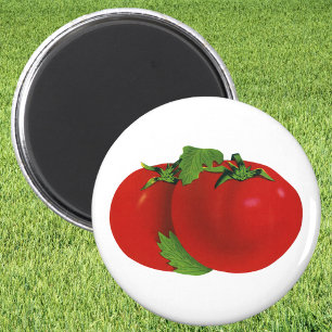 Vintage Mat, Organic Red Ripe Heirloom Tomato Magnet