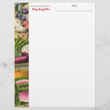 Vintage mat personlig recept letterhead