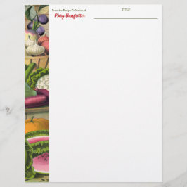 Vintage mat personlig recept letterhead