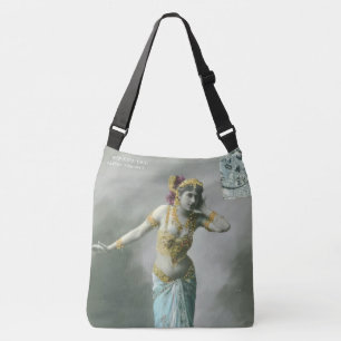 Vintage Mata Hari-vykort Axelväska
